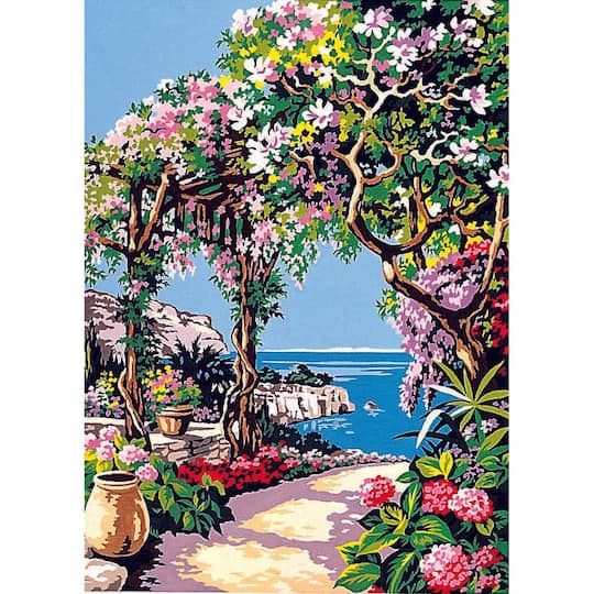 Gobelin Cote D'Azur Seg De Paris Printed Tapestry Needlepoint Canvas